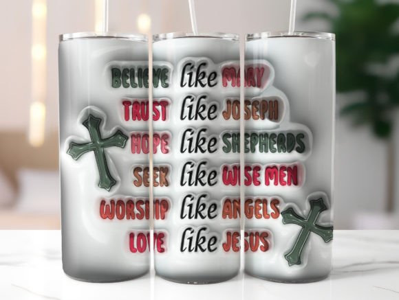 3D Inflated Christian Tumbler Wrap Graphics