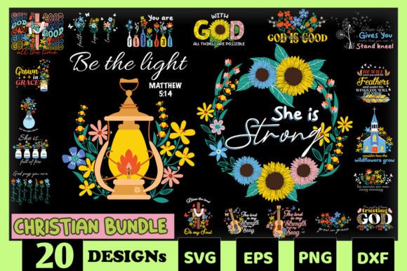 Christian Bundle SVG 20 Designs: Graphics & Crafts