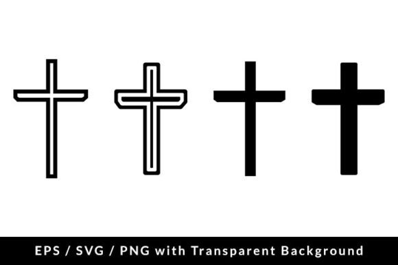Christian Cross Icon Set for Graphics and Illustrations