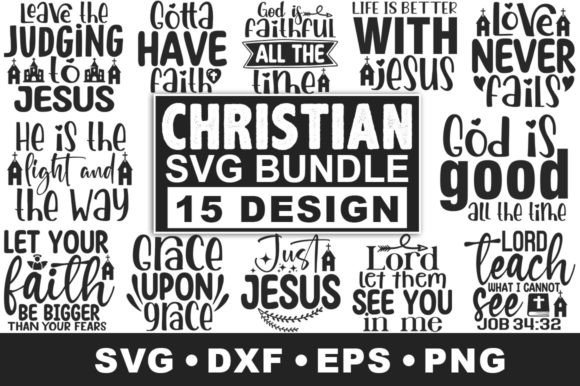 Christian Inspirational Svg Bundle for Graphics & Crafts