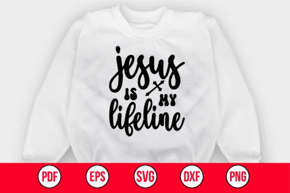 Jesus is My Lifeline SVG for Crafts and Graphics