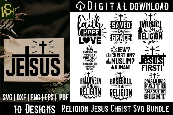 Religion Jesus Christ Svg Bundle for Graphics and Crafts
